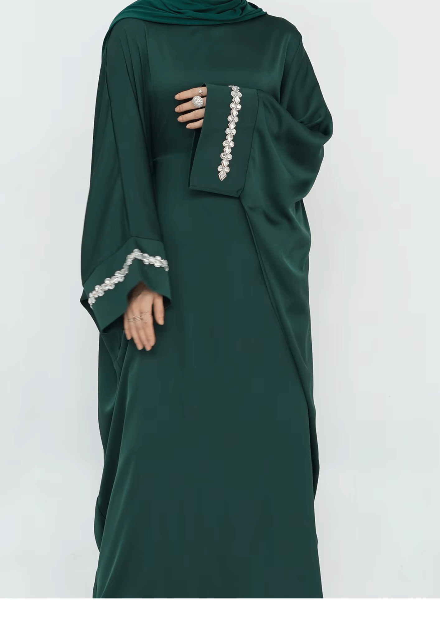 Butterfly Abaya Diamond - Pink - Nour Modesty