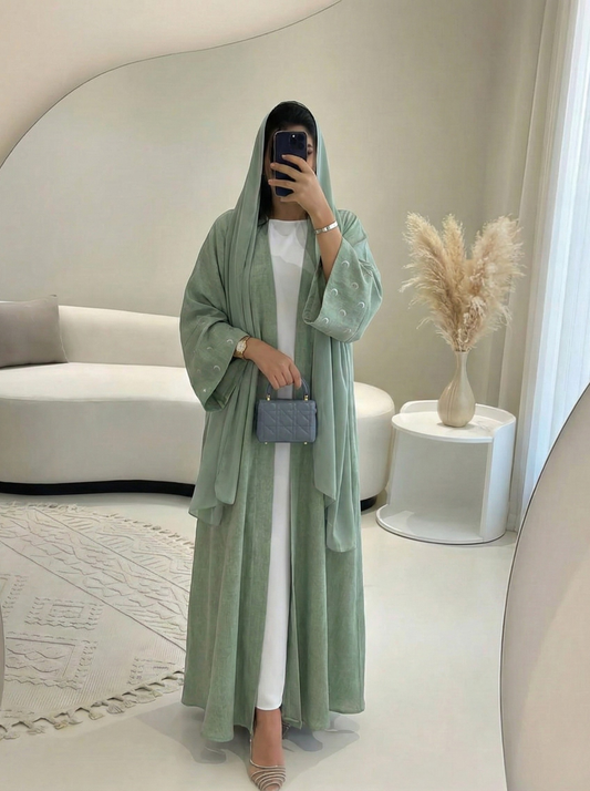Moon Embroidered Abaya - Nour Modesty