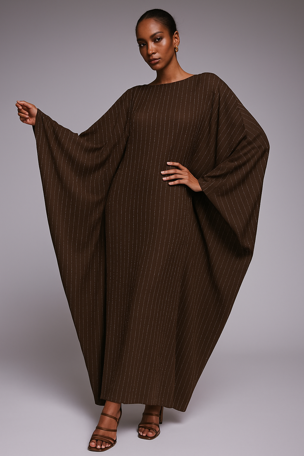 Rhinestone Butterfly Abaya Blue