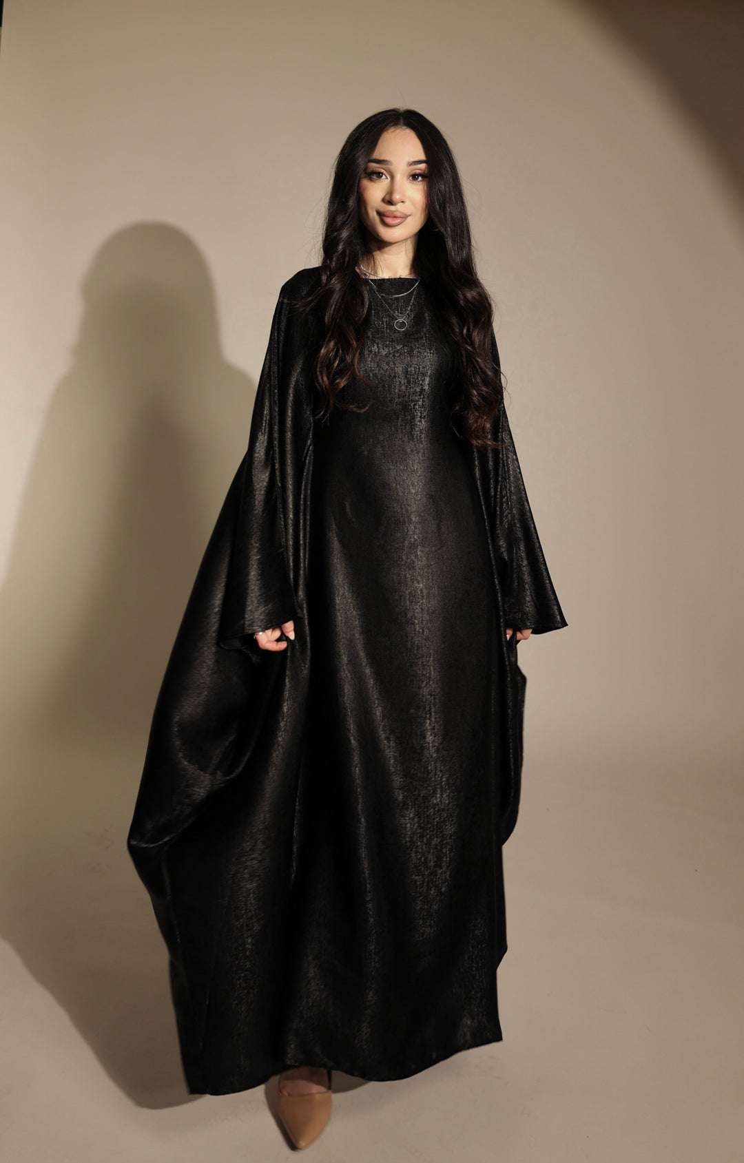 Luxury Butterfly Abaya Brown