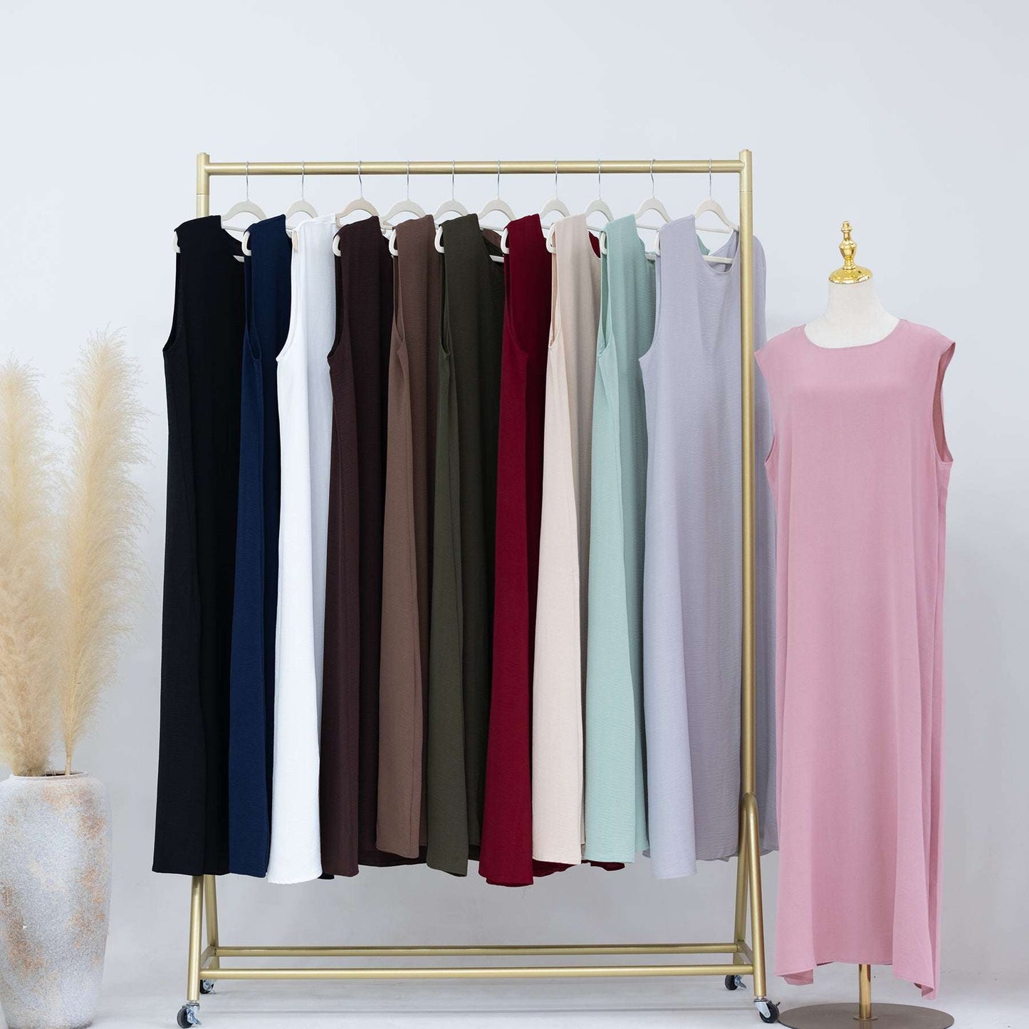 Abaya Inner Slip Dress - White