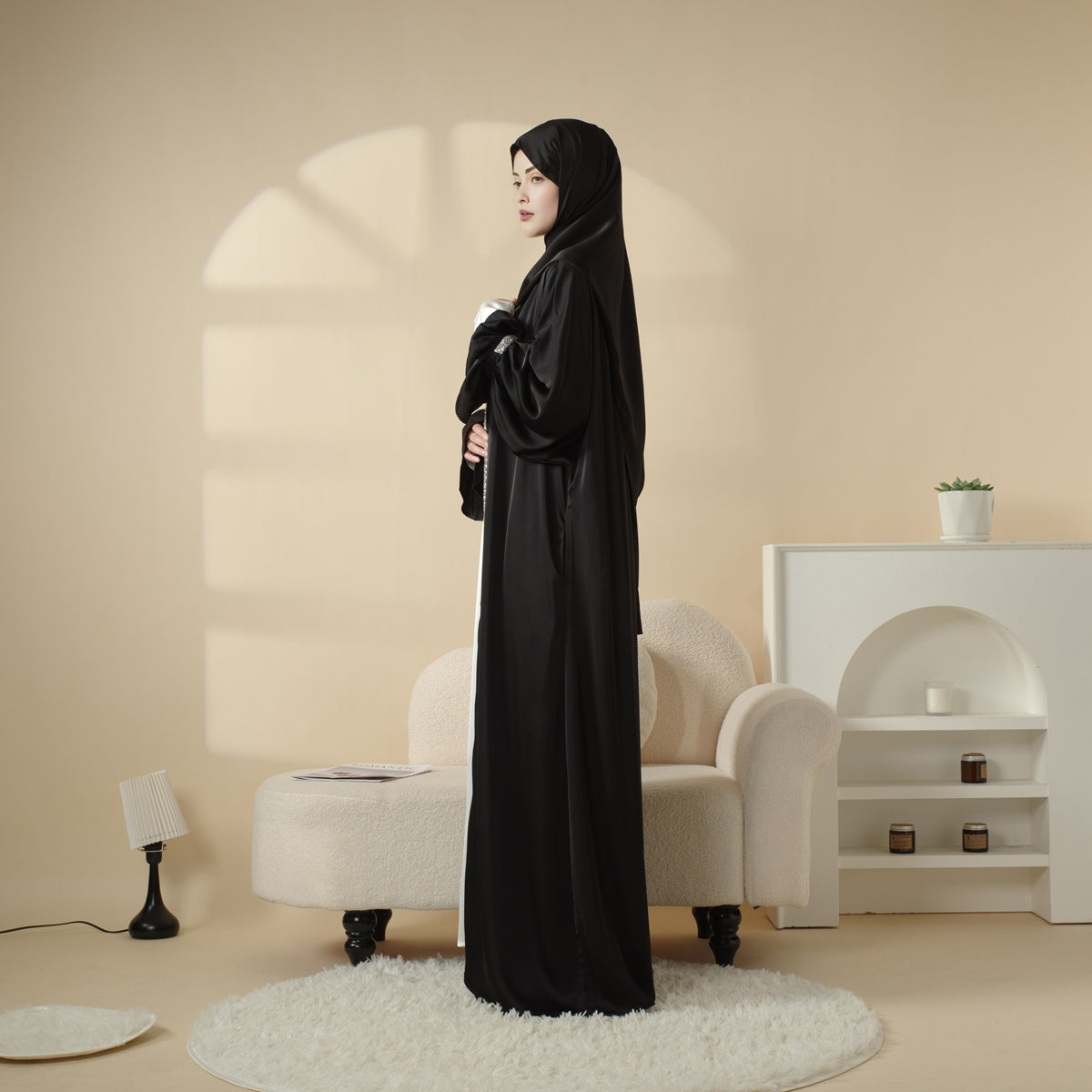 Luxury Abaya Set - Black - Nour Modesty