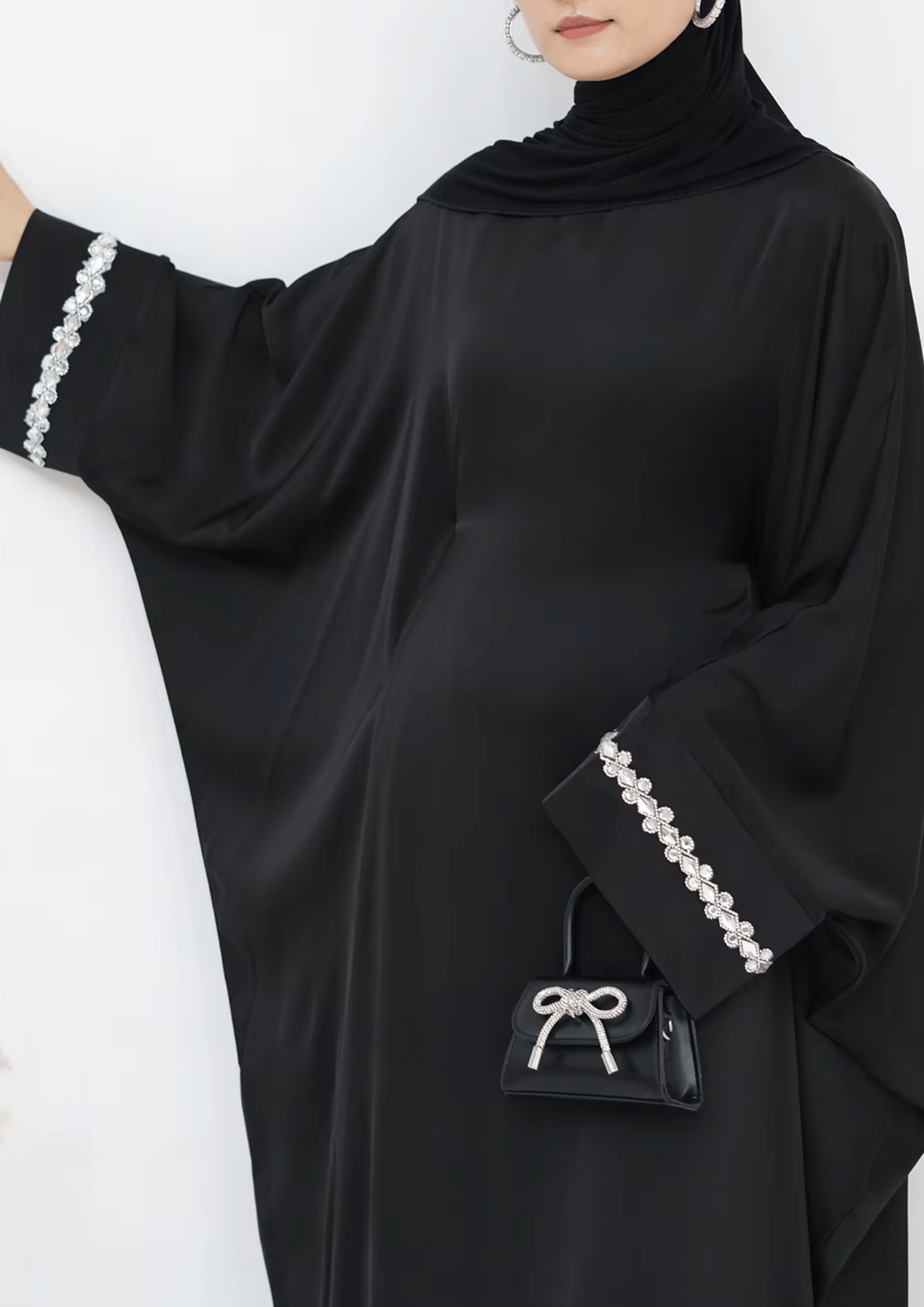 Butterfly Abaya Diamond - Emerald Green - Nour Modesty