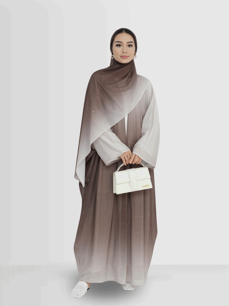 Ombre Sparkly Abaya + Hijab Set