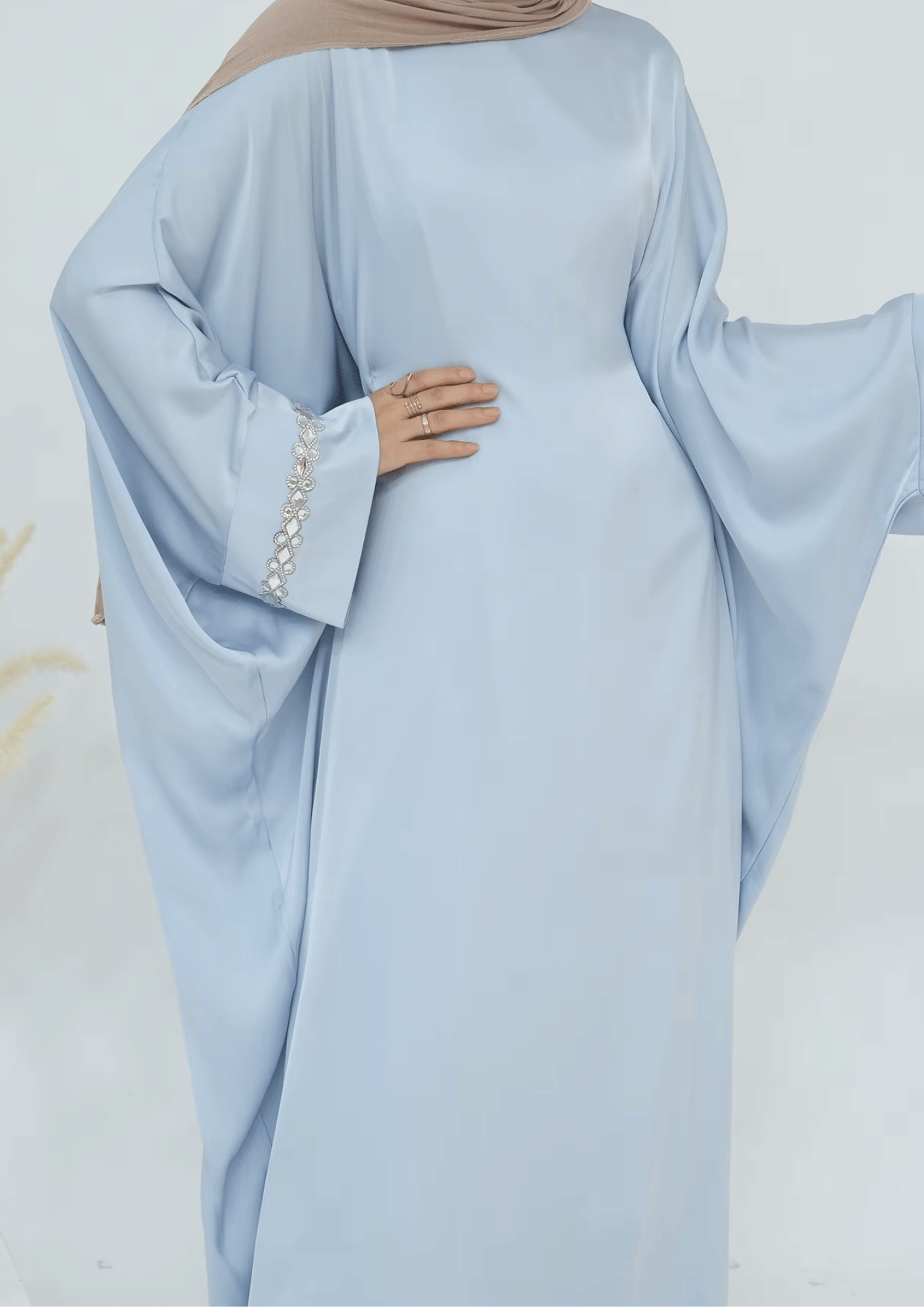 Butterfly Abaya Diamond - Emerald Green - Nour Modesty