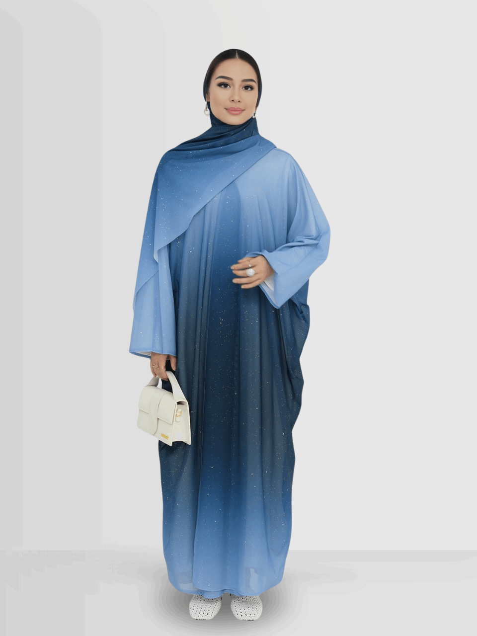 Ombre Sparkly Abaya + Hijab Set