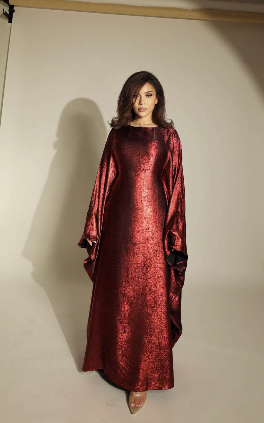 Luxury Butterfly Abaya Brown