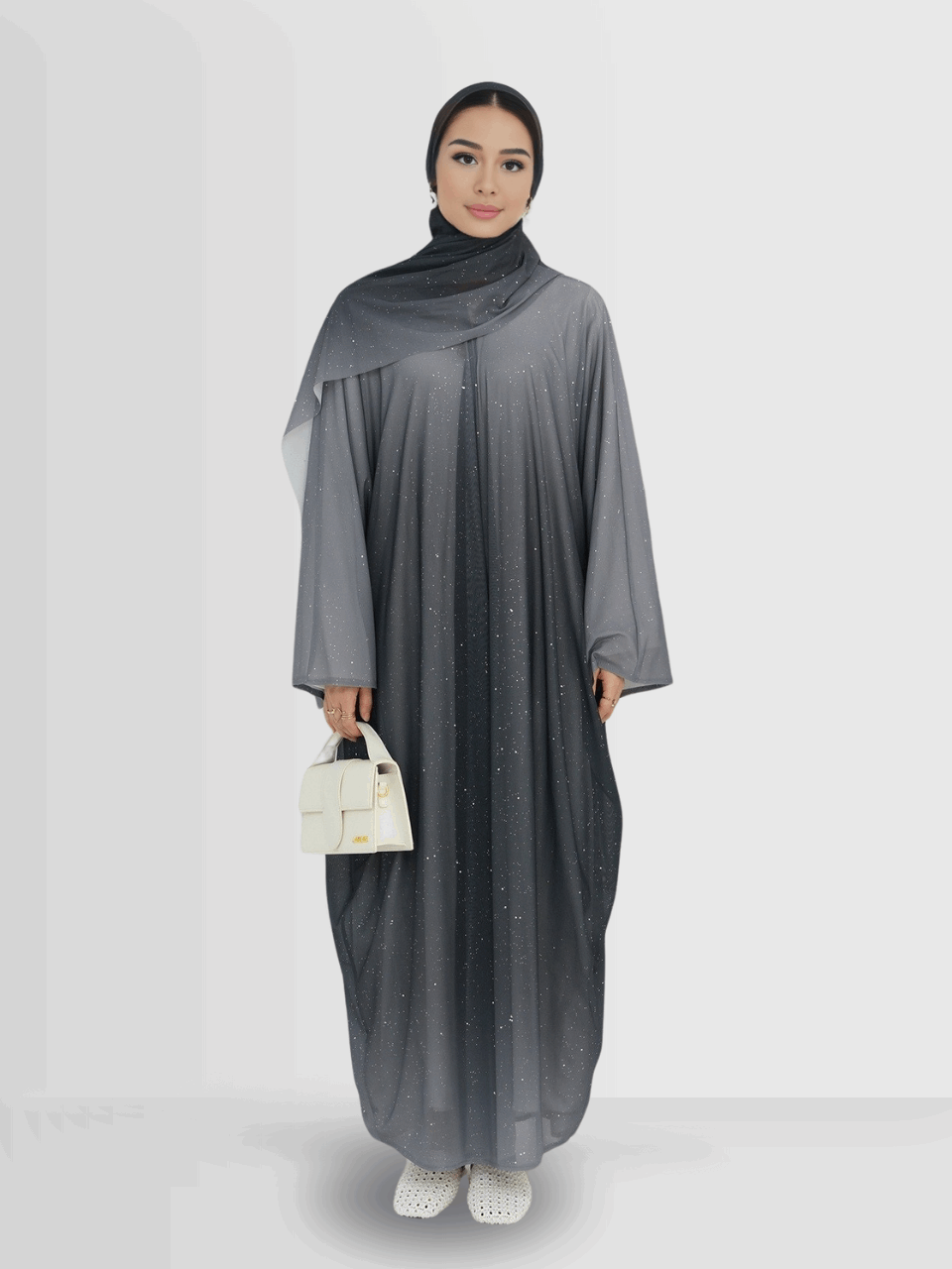 Ombre Sparkly Abaya + Hijab Set