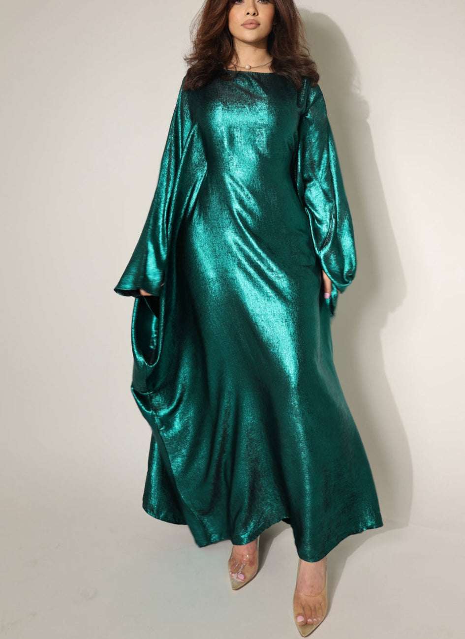 Luxury Butterfly Abaya Brown
