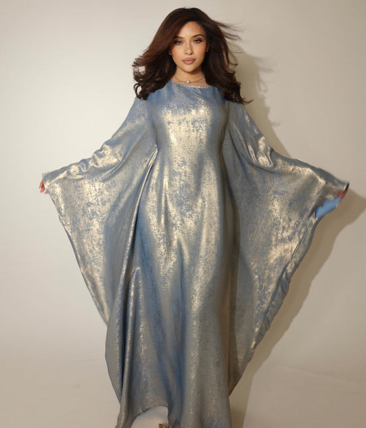 Luxury Butterfly Abaya White - Nour Modesty