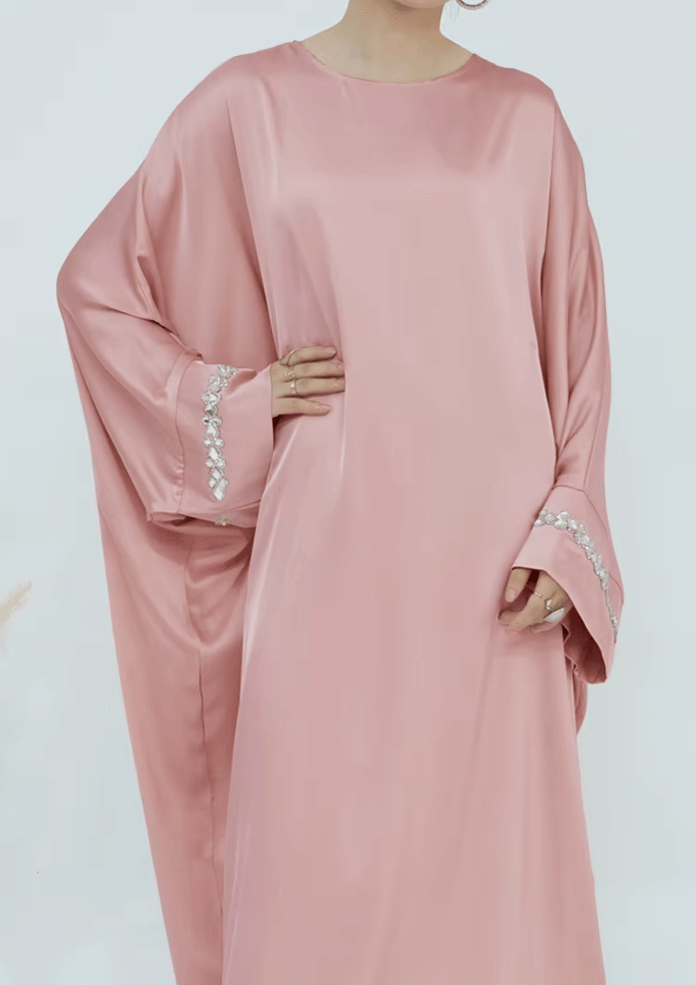 Butterfly Abaya Diamond - Emerald Green - Nour Modesty