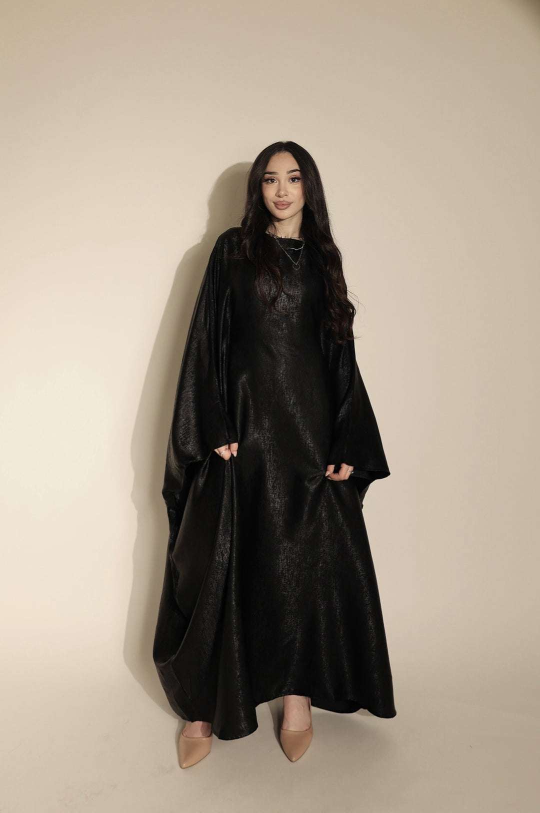Luxury Butterfly Abaya Brown