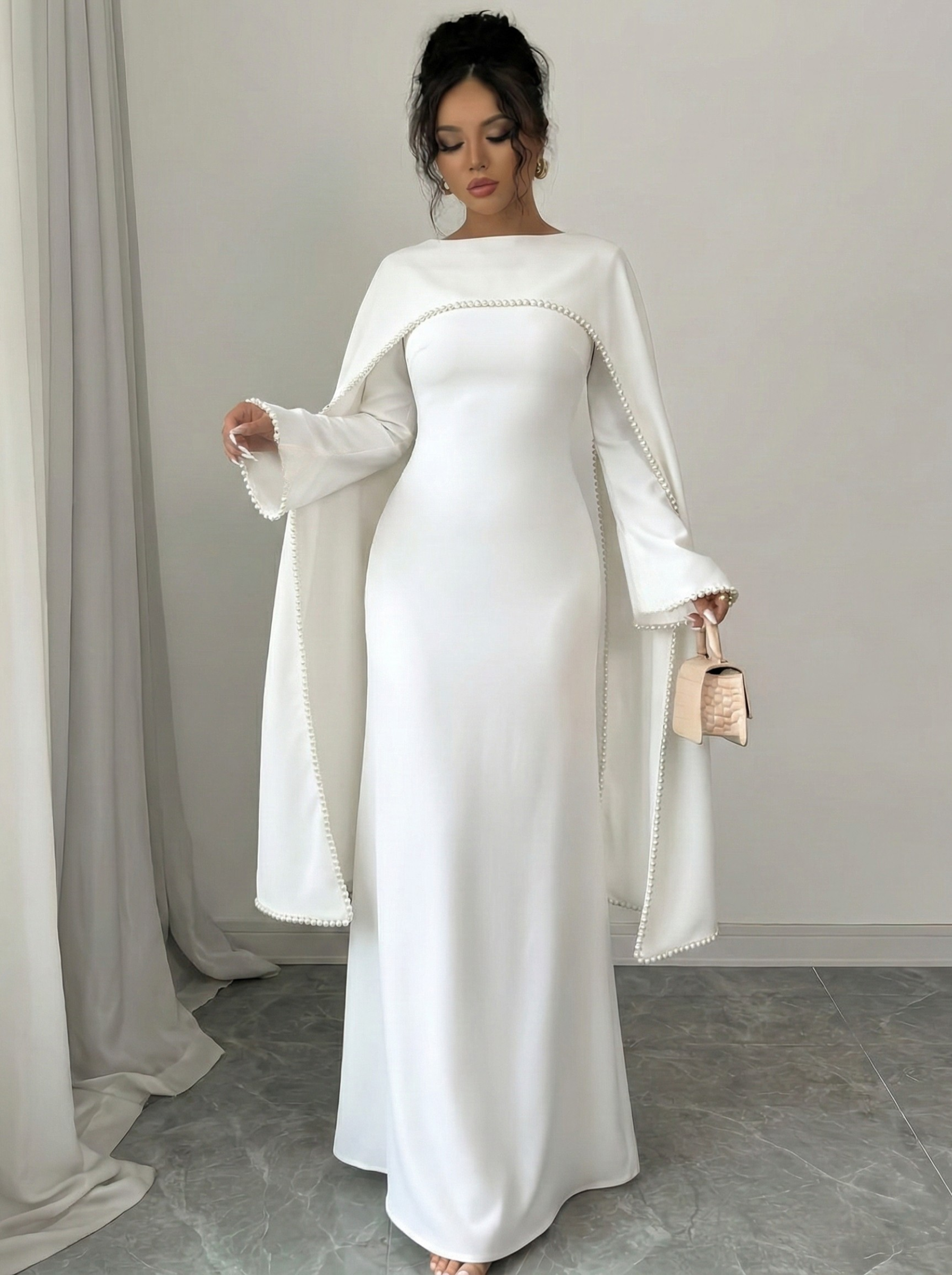 Aria Modest White Dress Formal Evening Modest wedding dresses, Nikkah, Graduation, Formal, Daily, Abaya Store Near Me