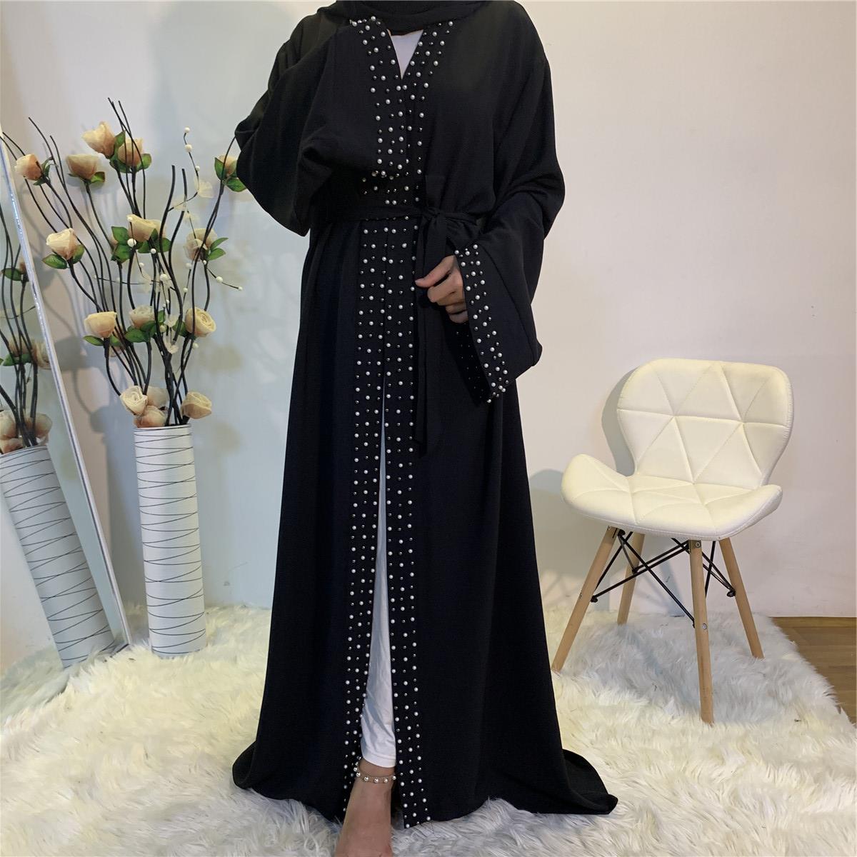 Luxury Beaded Open Abaya