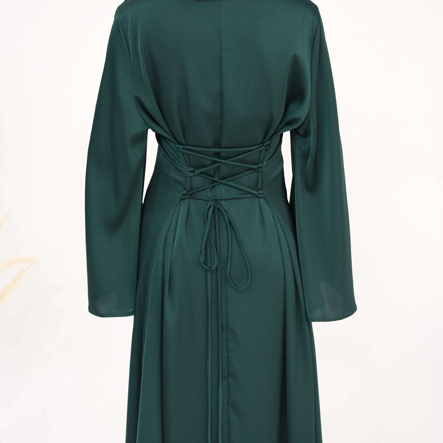 Luxury Long Satin Cape Dress
