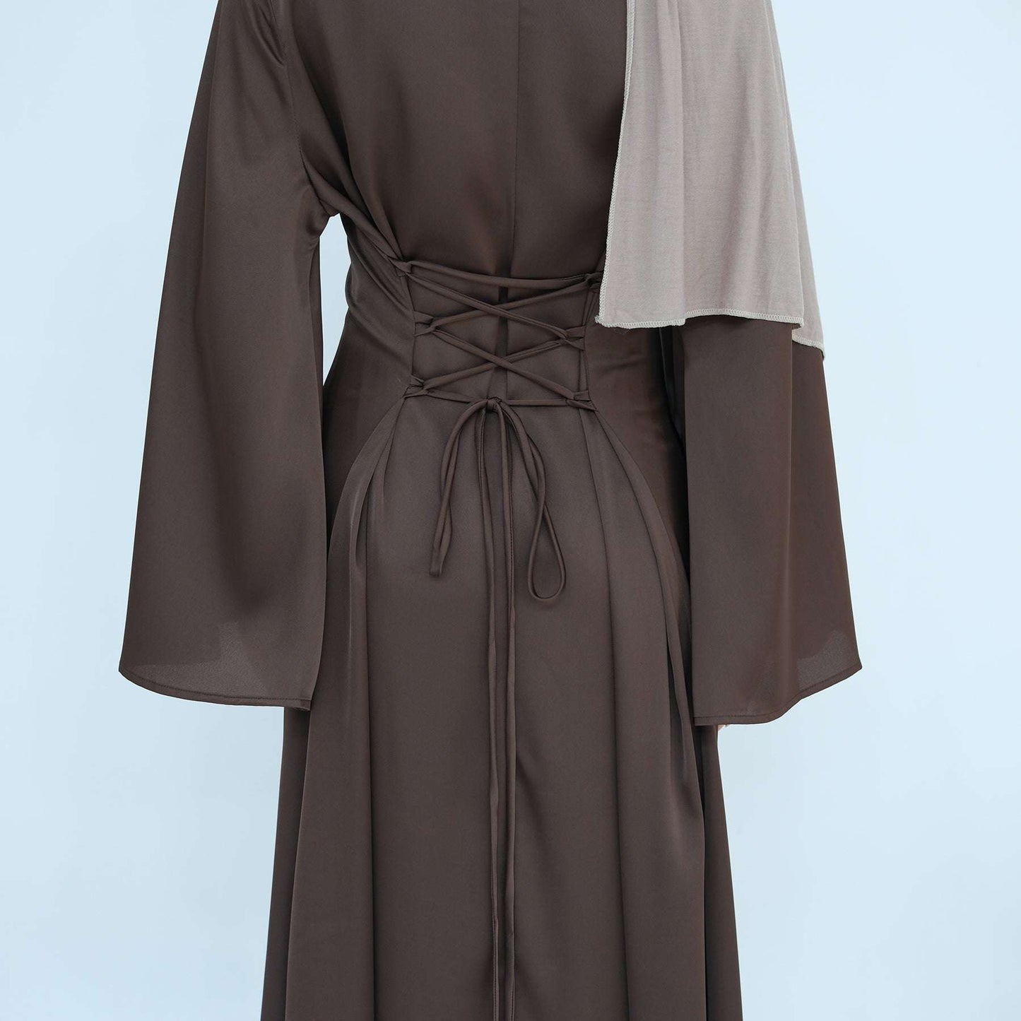 Luxury Long Satin Cape Dress