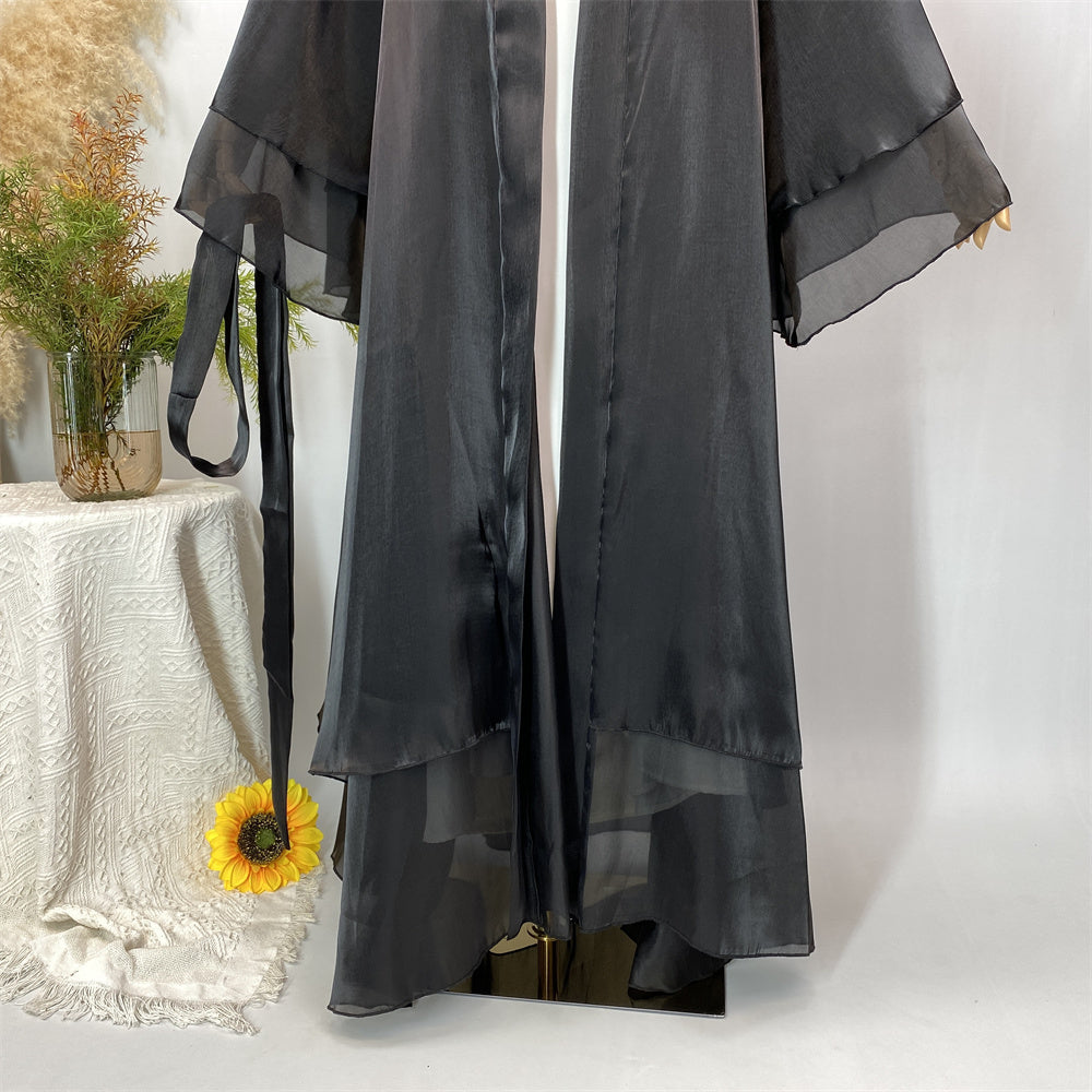 Organza Abaya Set - Sage Green - Nour Modesty