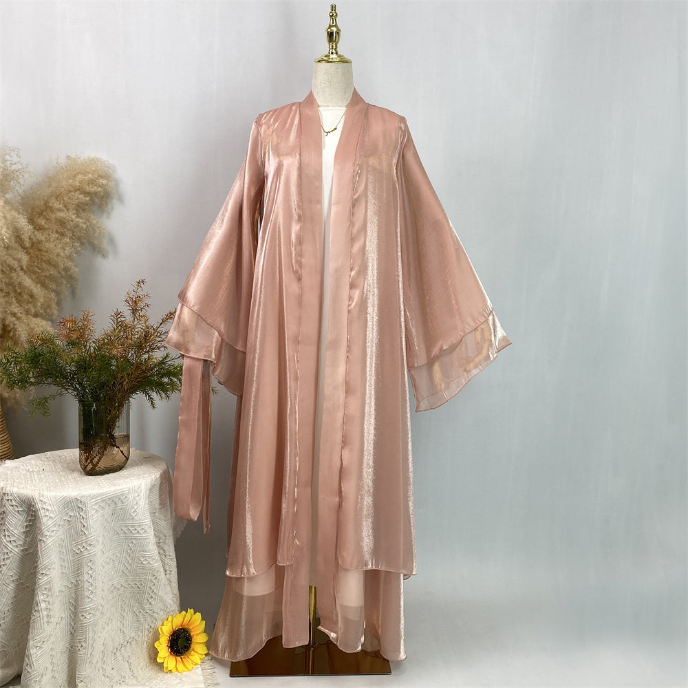 Organza Abaya Set - Sage Green - Nour Modesty