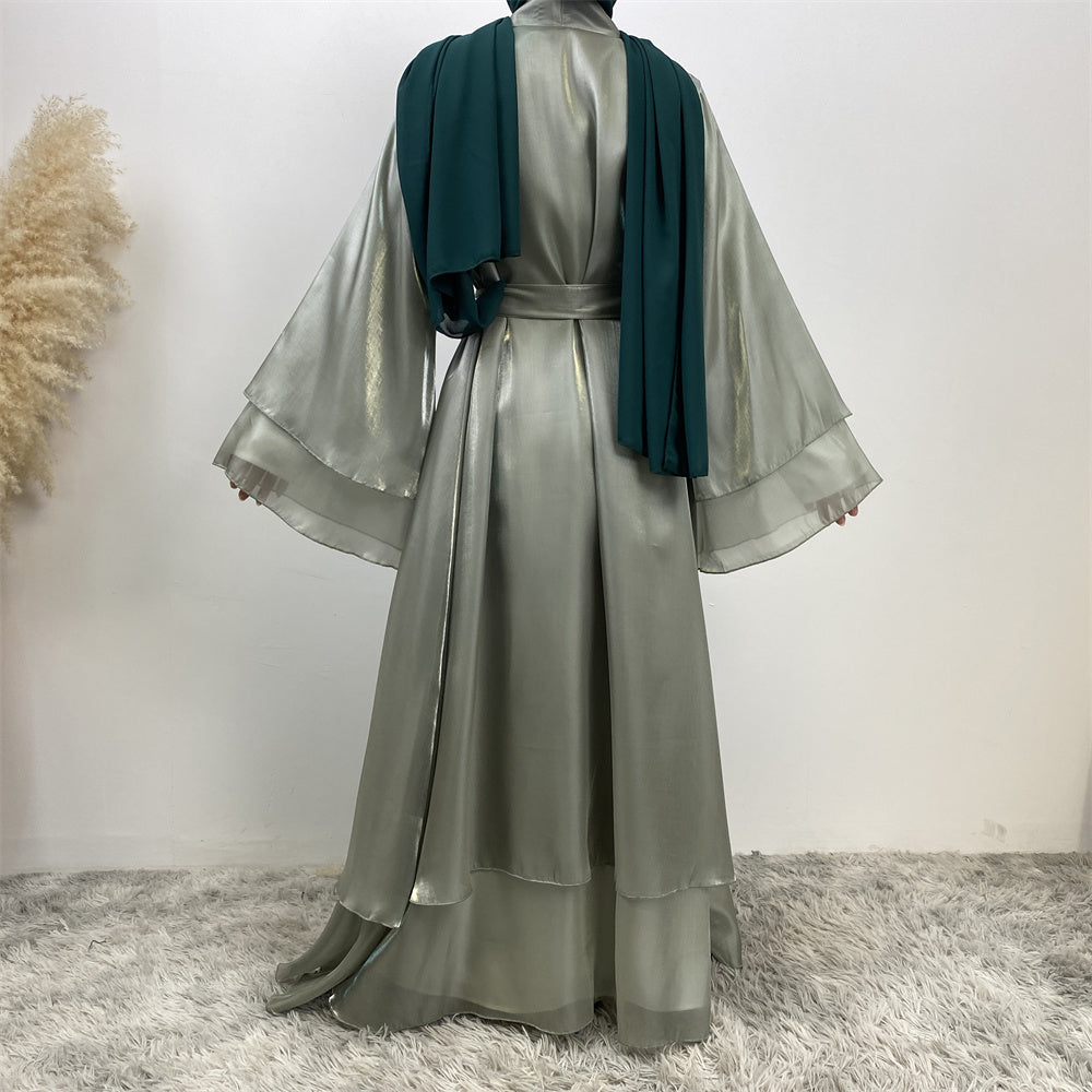Organza Abaya Set - Sage Green - Nour Modesty