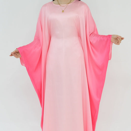 Luxury Ombre Butterfly Abaya - Blue - Nour Modesty