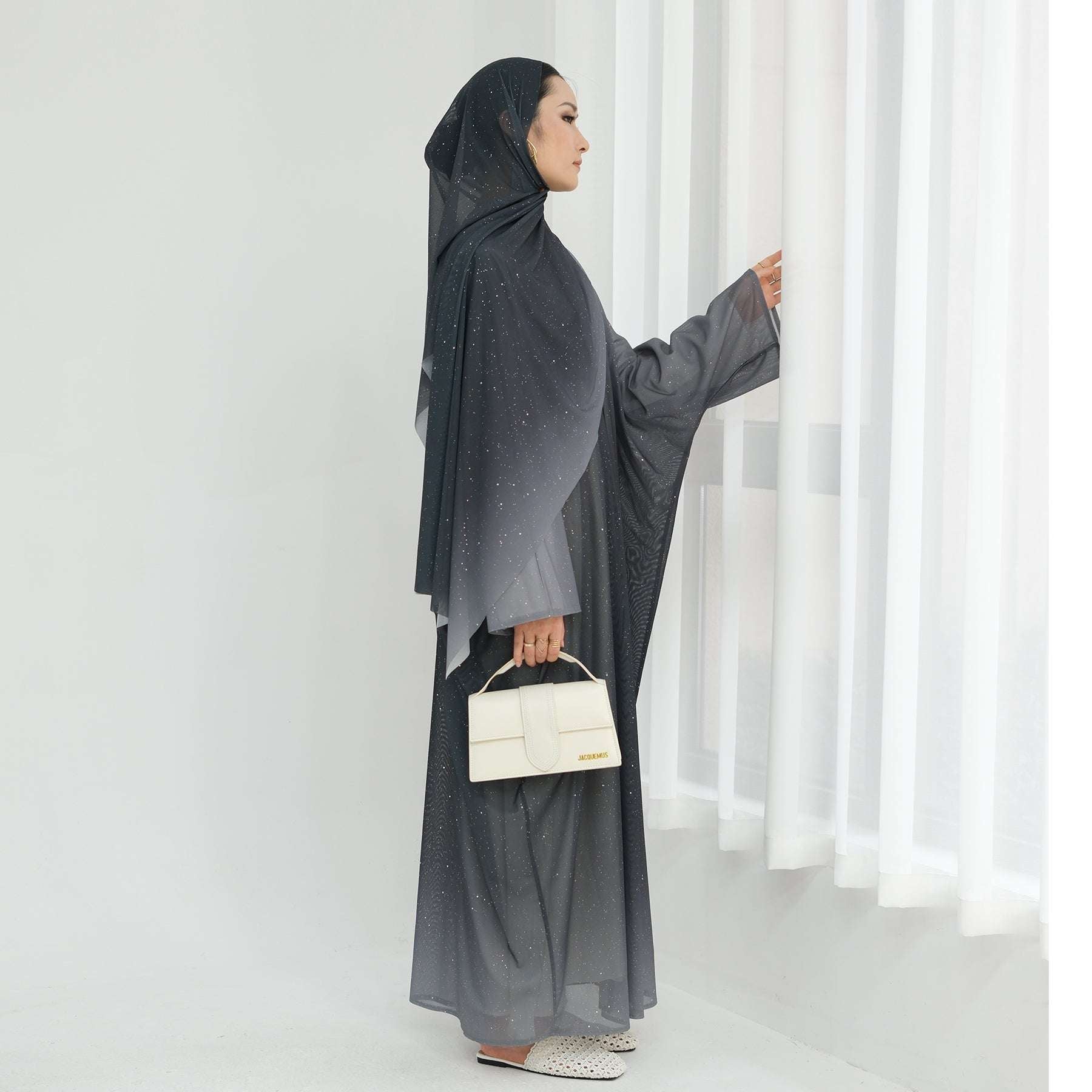 Ombre Sparkly Abaya + Hijab Set