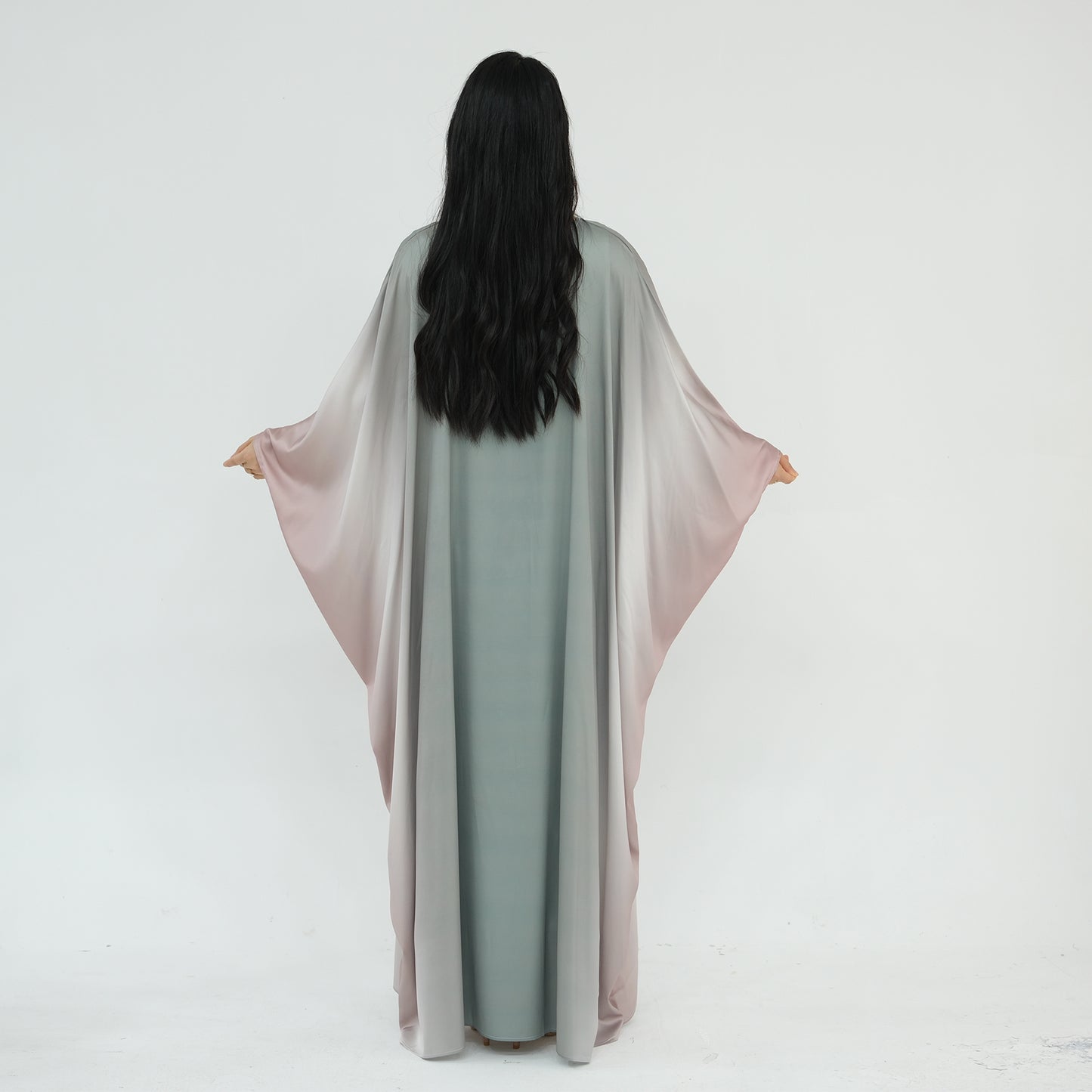 Luxury Ombre Butterfly Abaya - Blue - Nour Modesty