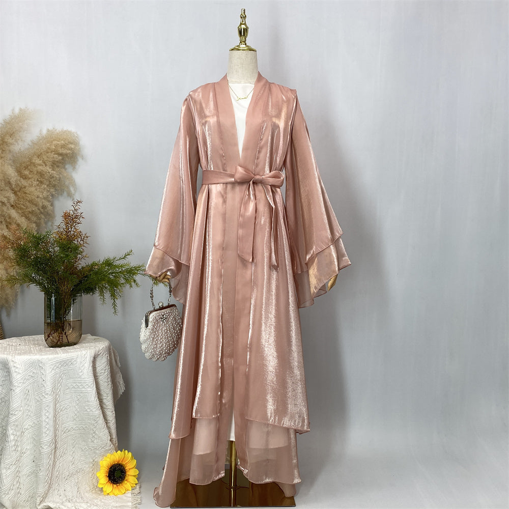 Organza Abaya Set - Sage Green - Nour Modesty