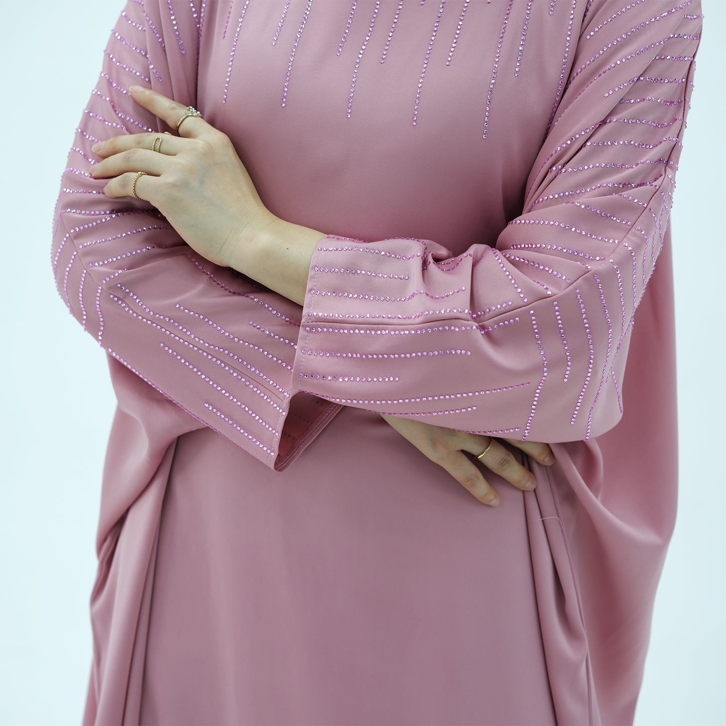 Rhinestone Butterfly Abaya
