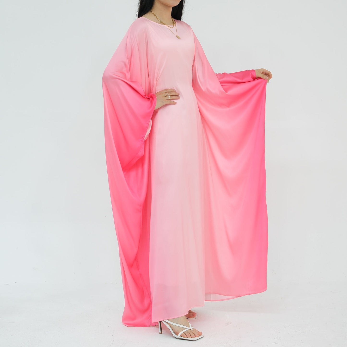 Luxury Ombre Butterfly Abaya - Blue - Nour Modesty