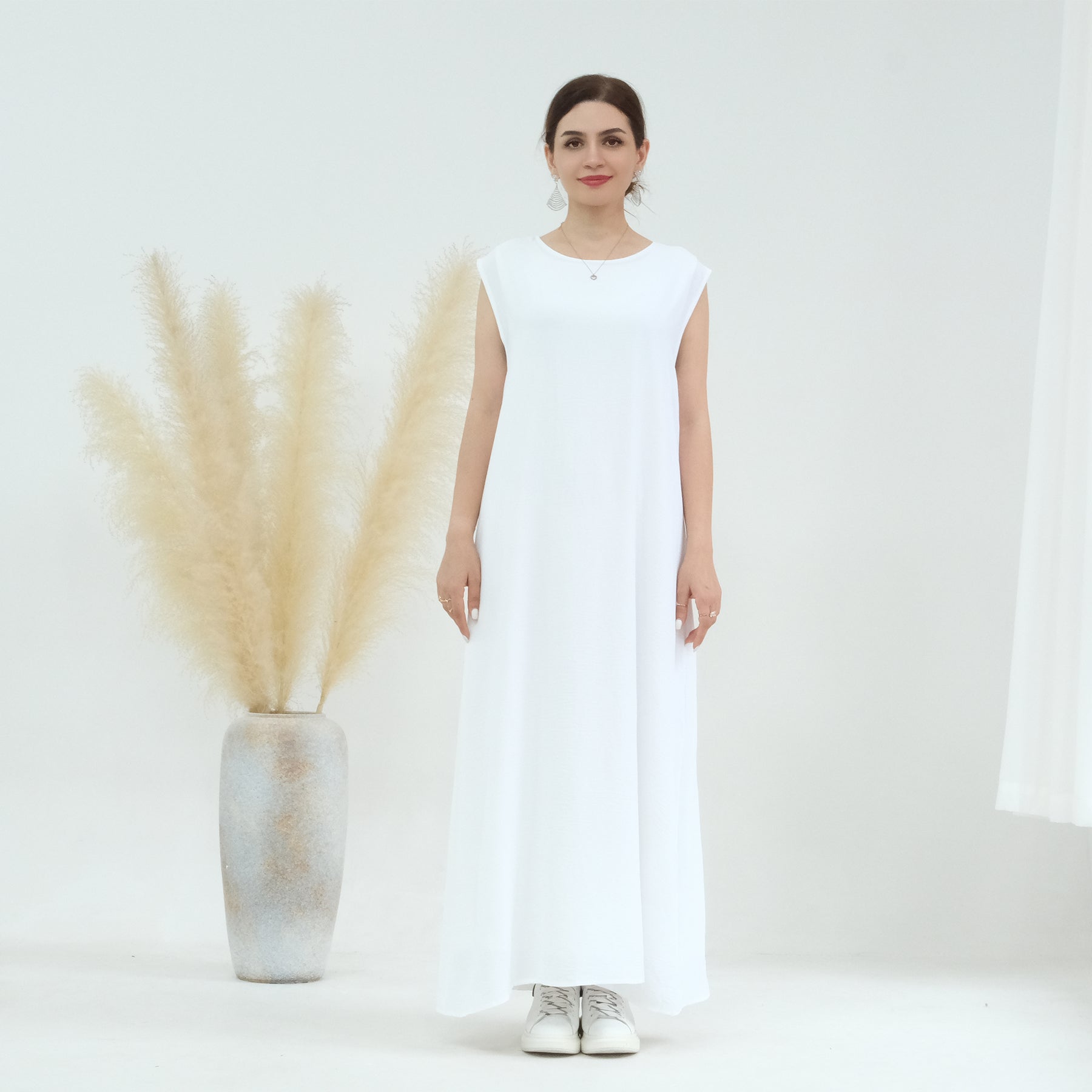 Abaya Inner Slip Dress - Beige - Nour Modesty