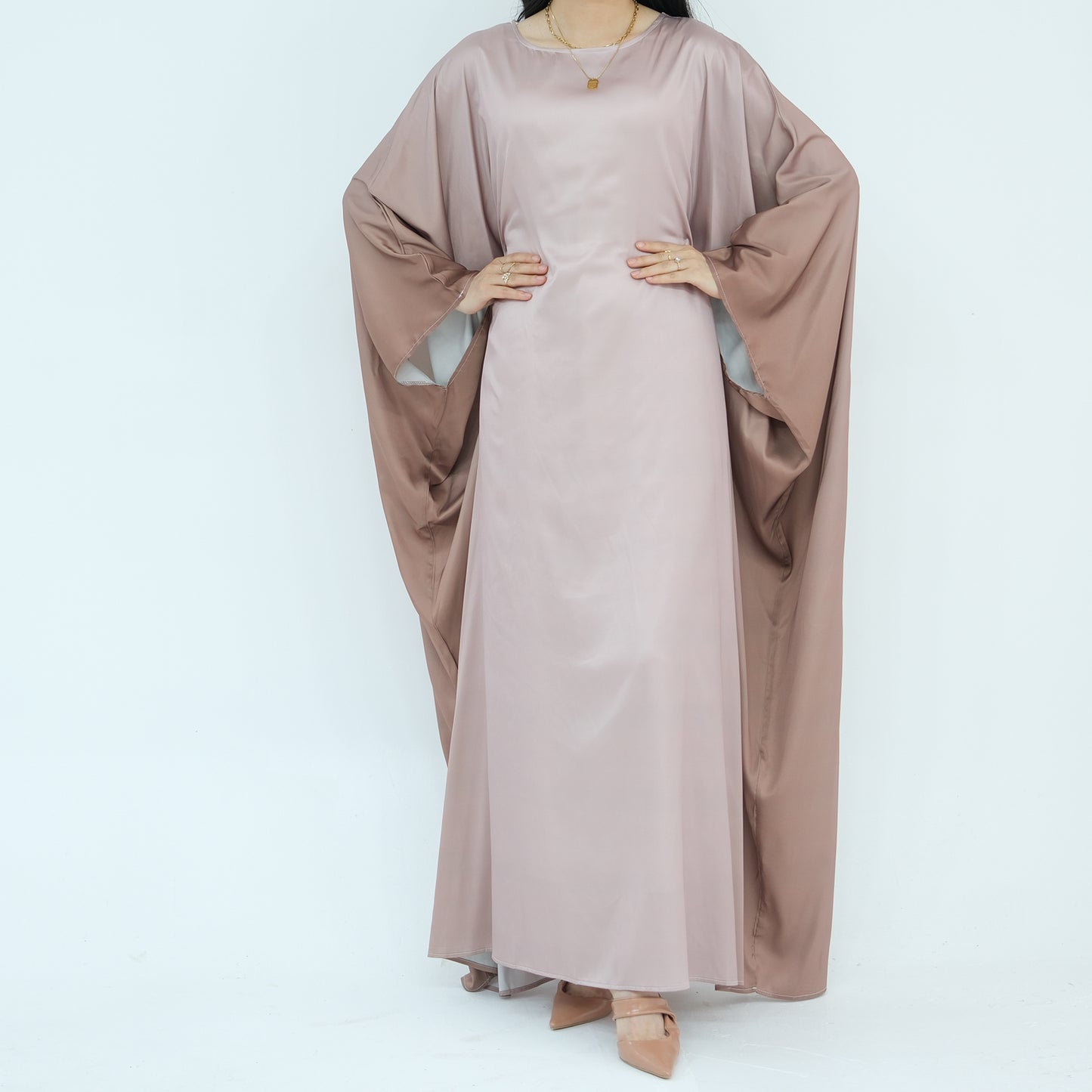 Luxury Ombre Butterfly Abaya - Blue - Nour Modesty