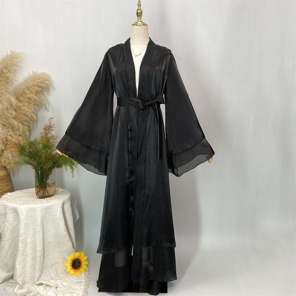 Organza Abaya Set - Sage Green - Nour Modesty