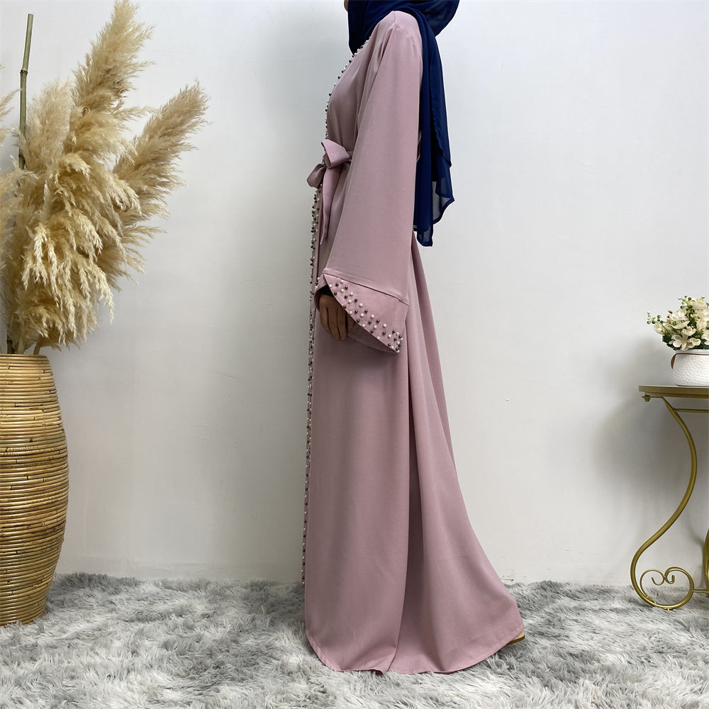 Luxury Beaded Open Abaya