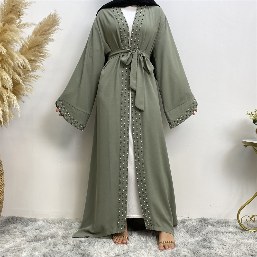 Luxury Beaded Open Abaya