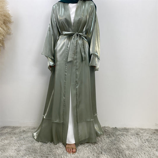 Organza Abaya Set - Sage Green - Nour Modesty