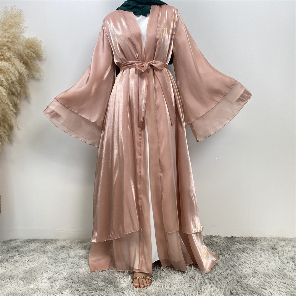 Organza Abaya Set - Sage Green - Nour Modesty