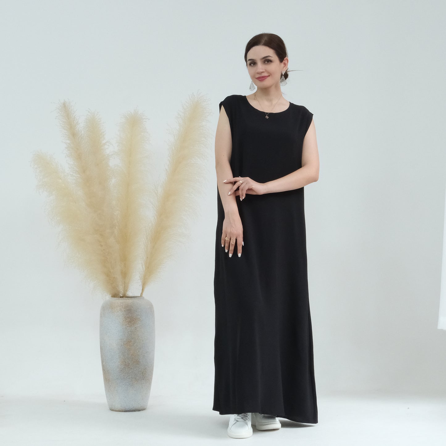 Abaya Inner Slip Dress - Beige - Nour Modesty