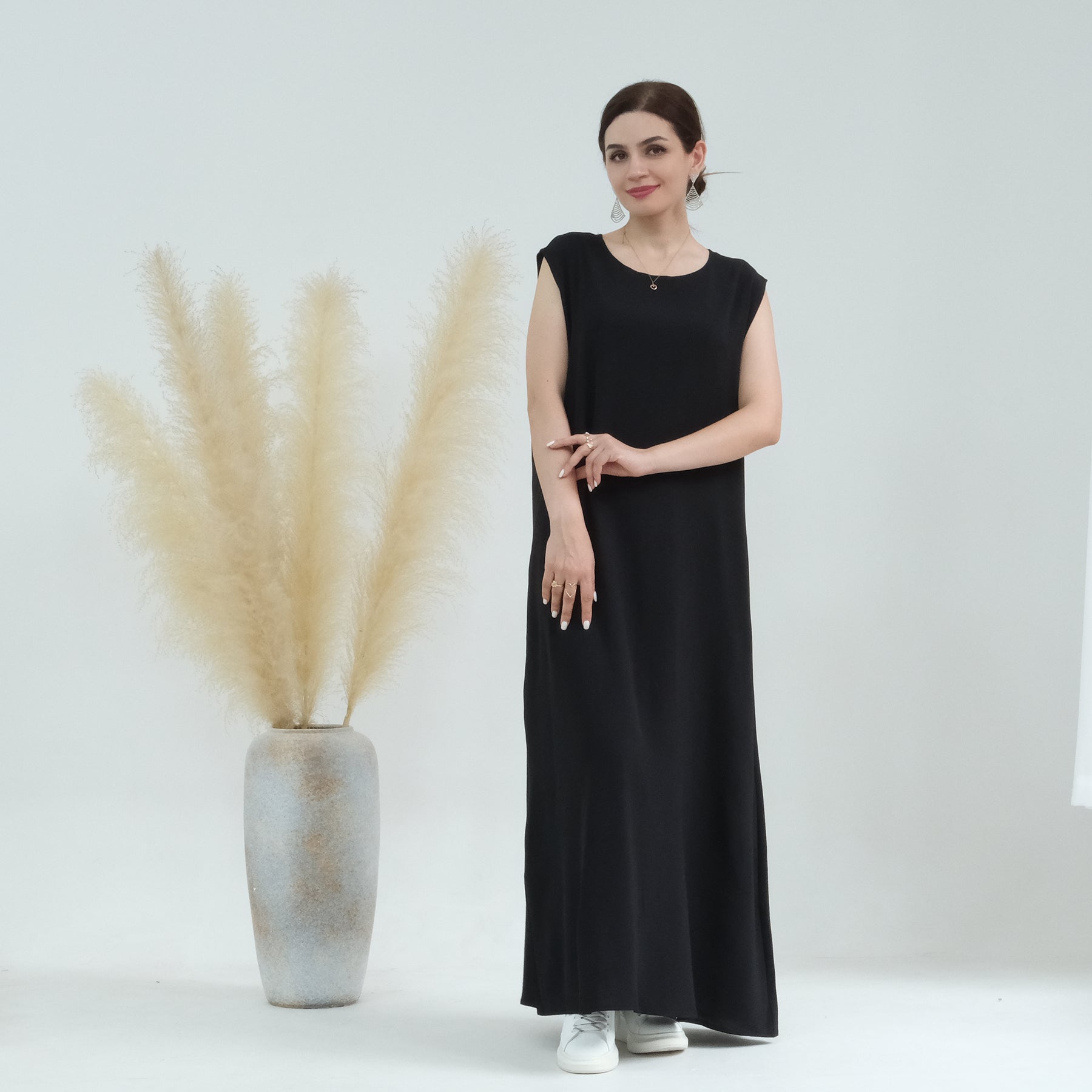 Abaya Inner Slip Dress - Beige - Nour Modesty