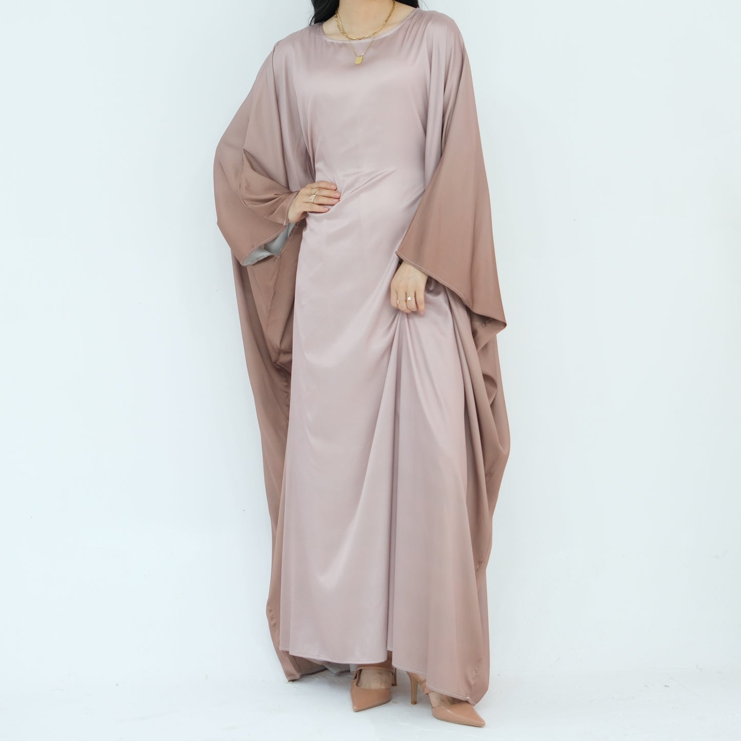 Luxury Ombre Butterfly Abaya - Blue - Nour Modesty