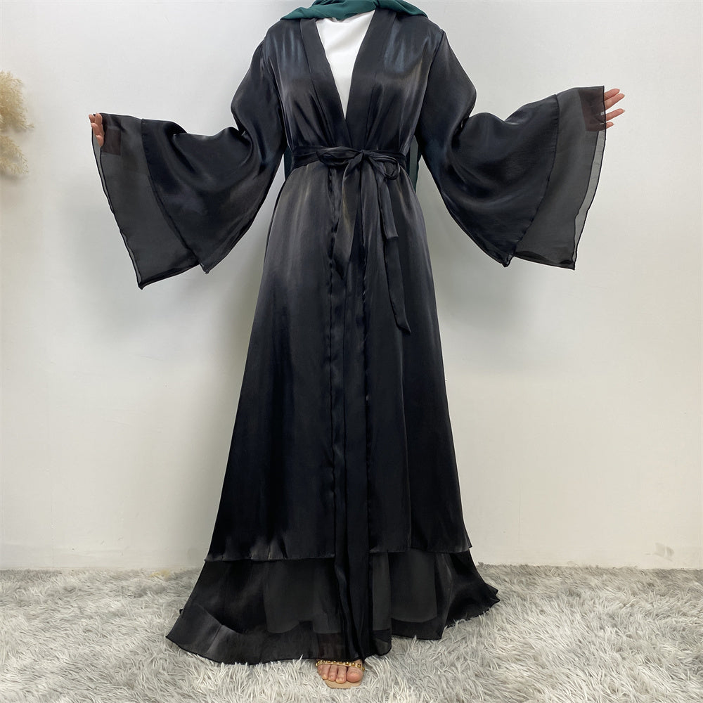 Organza Abaya Set - Sage Green - Nour Modesty