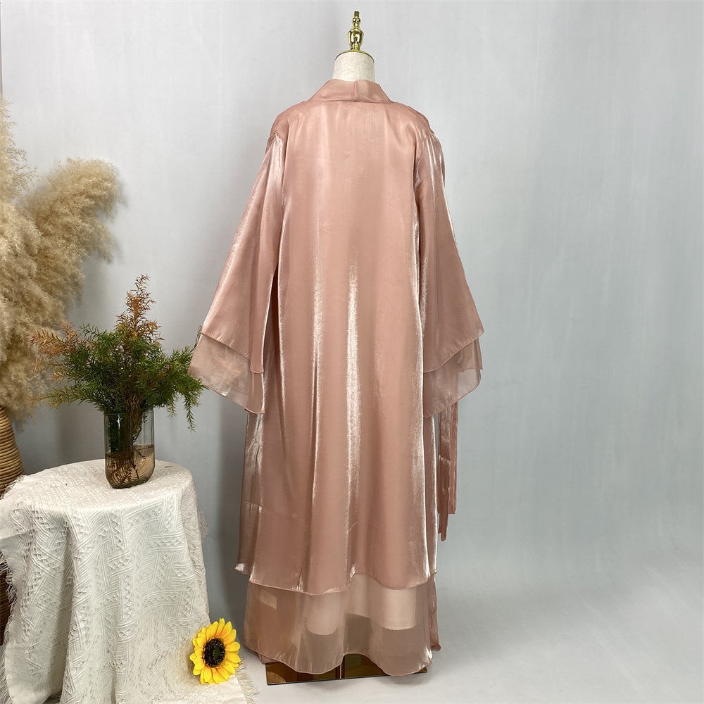 Organza Abaya Set - Sage Green - Nour Modesty