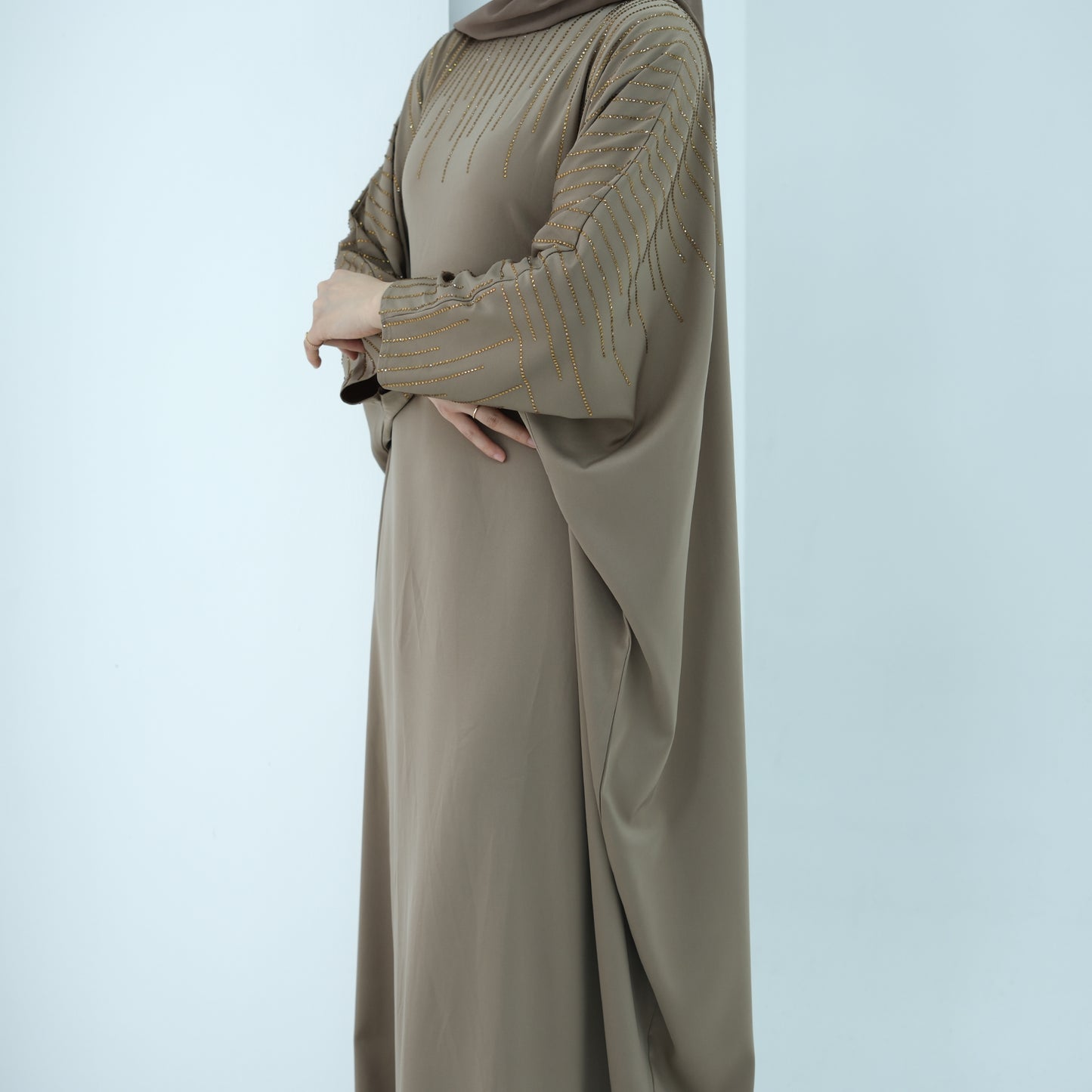Rhinestone Butterfly Abaya