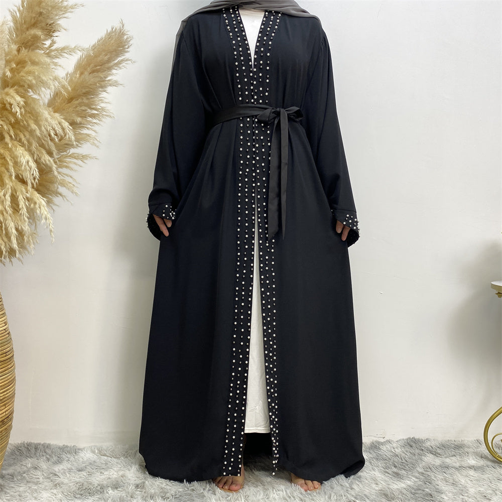 Luxury Beaded Open Abaya