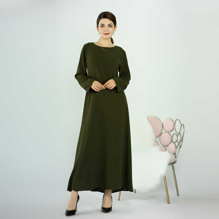 Abaya Inner Slip Dress - Army Green - Nour Modesty