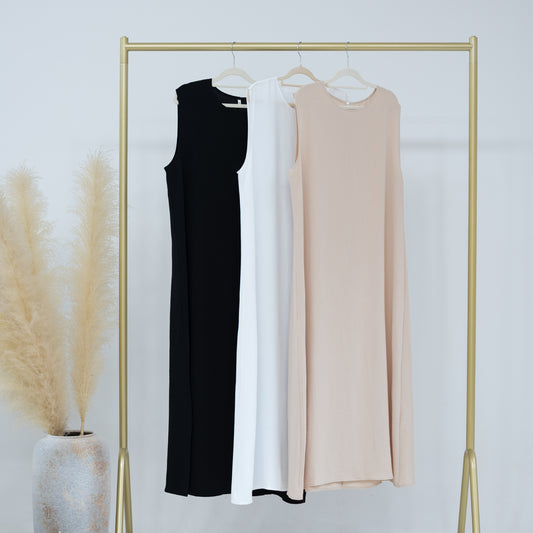 Abaya Inner Slip Dress - Beige - Nour Modesty