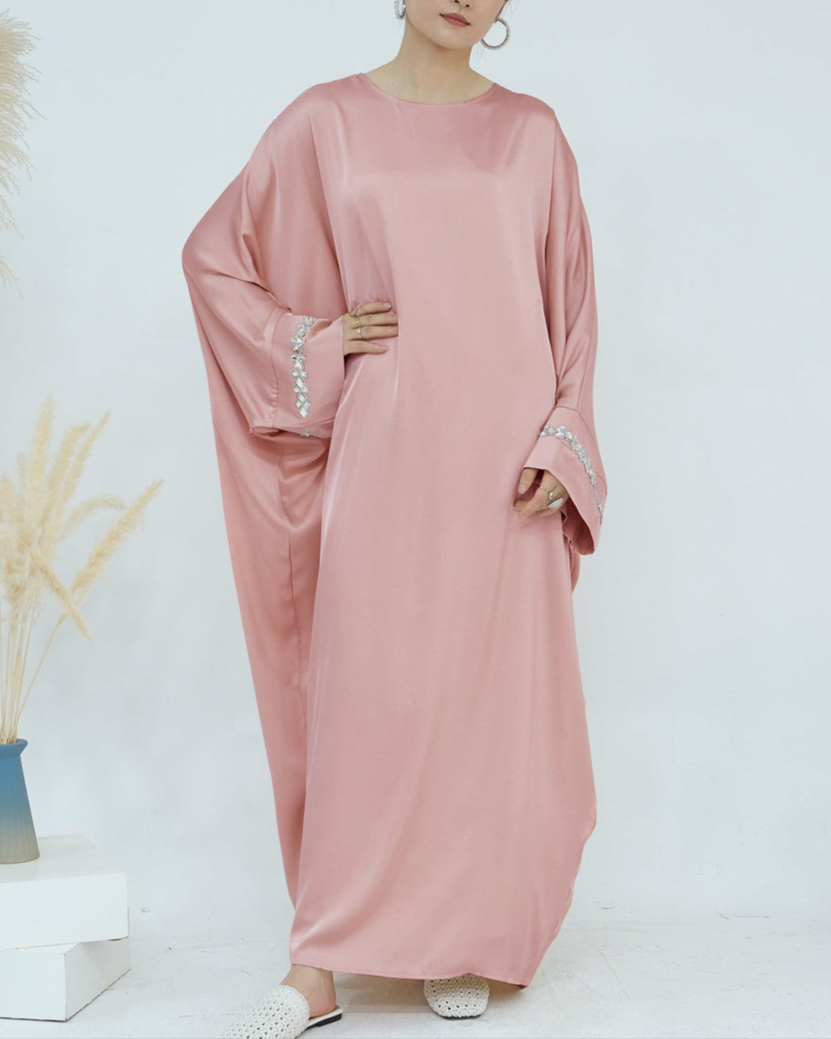 Butterfly Abaya Diamond - Emerald Green - Nour Modesty