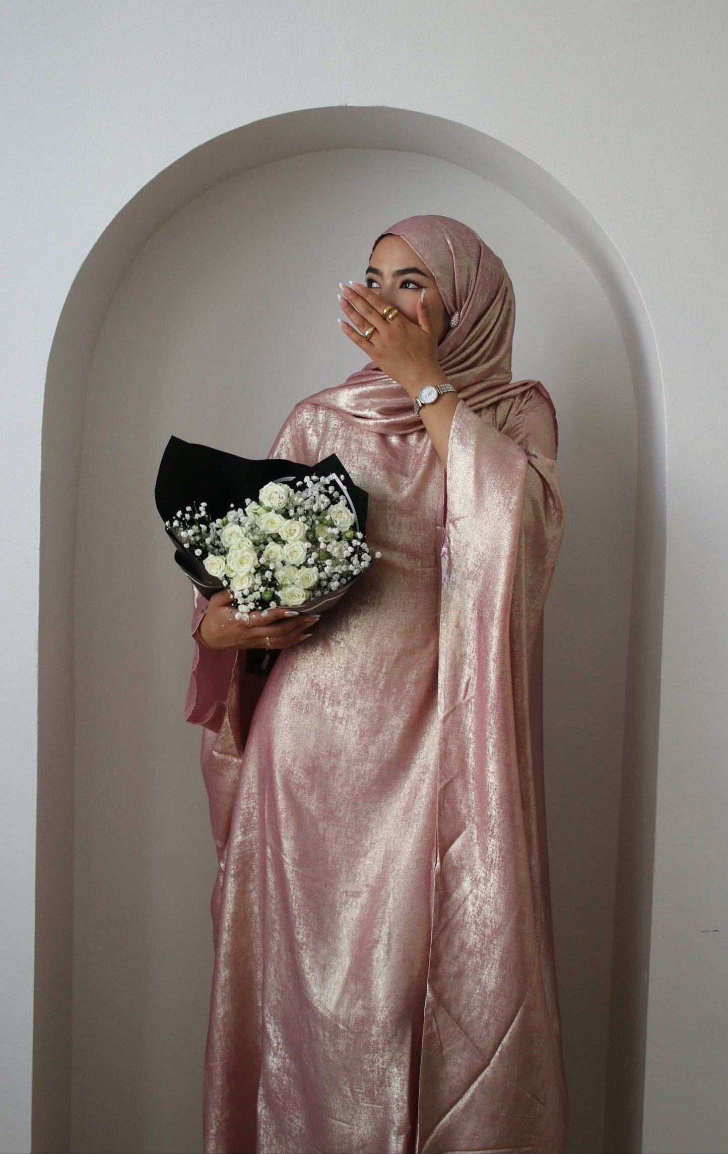Luxury Butterfly Abaya Brown