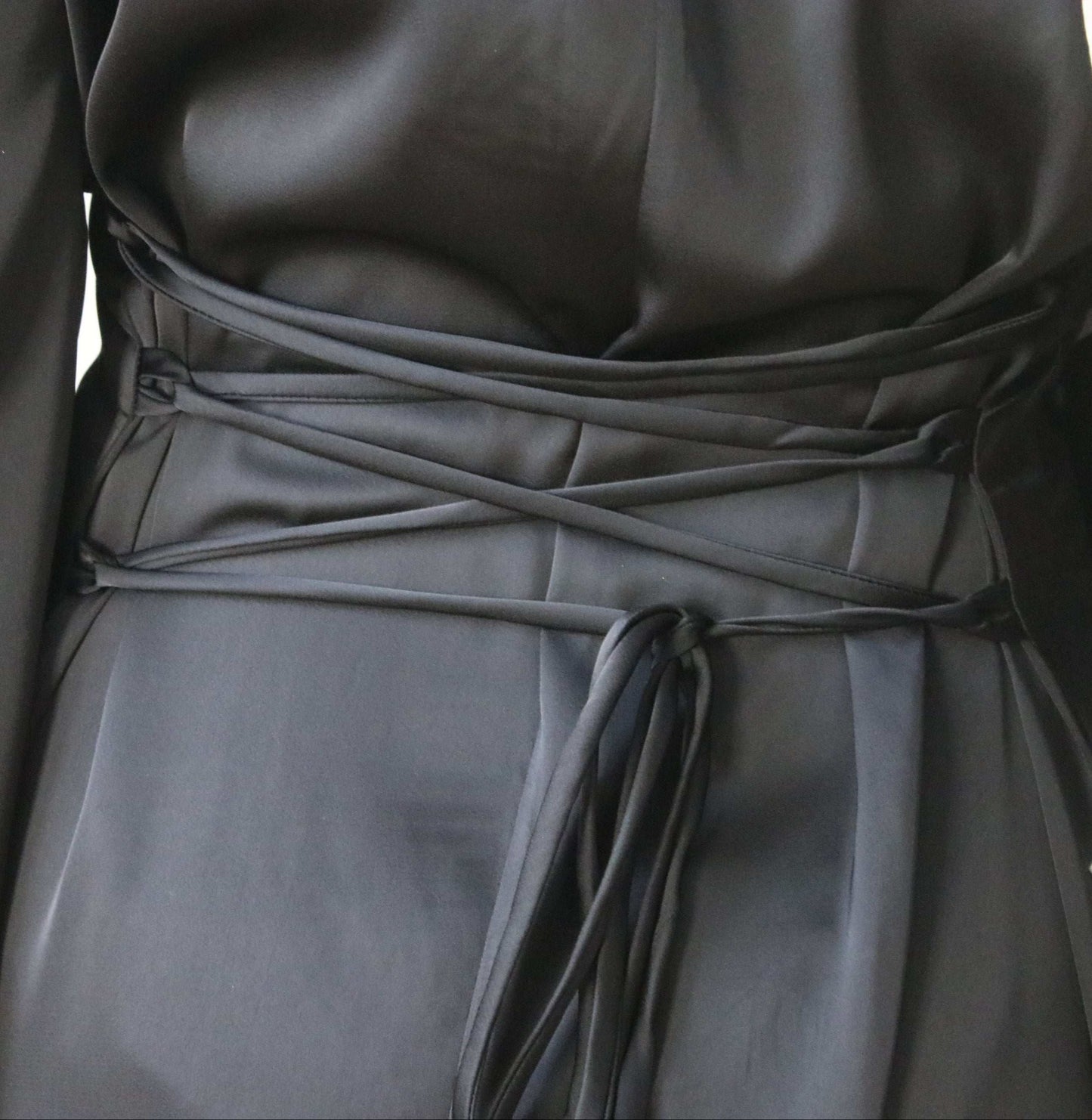 Luxury Long Satin Cape Dress