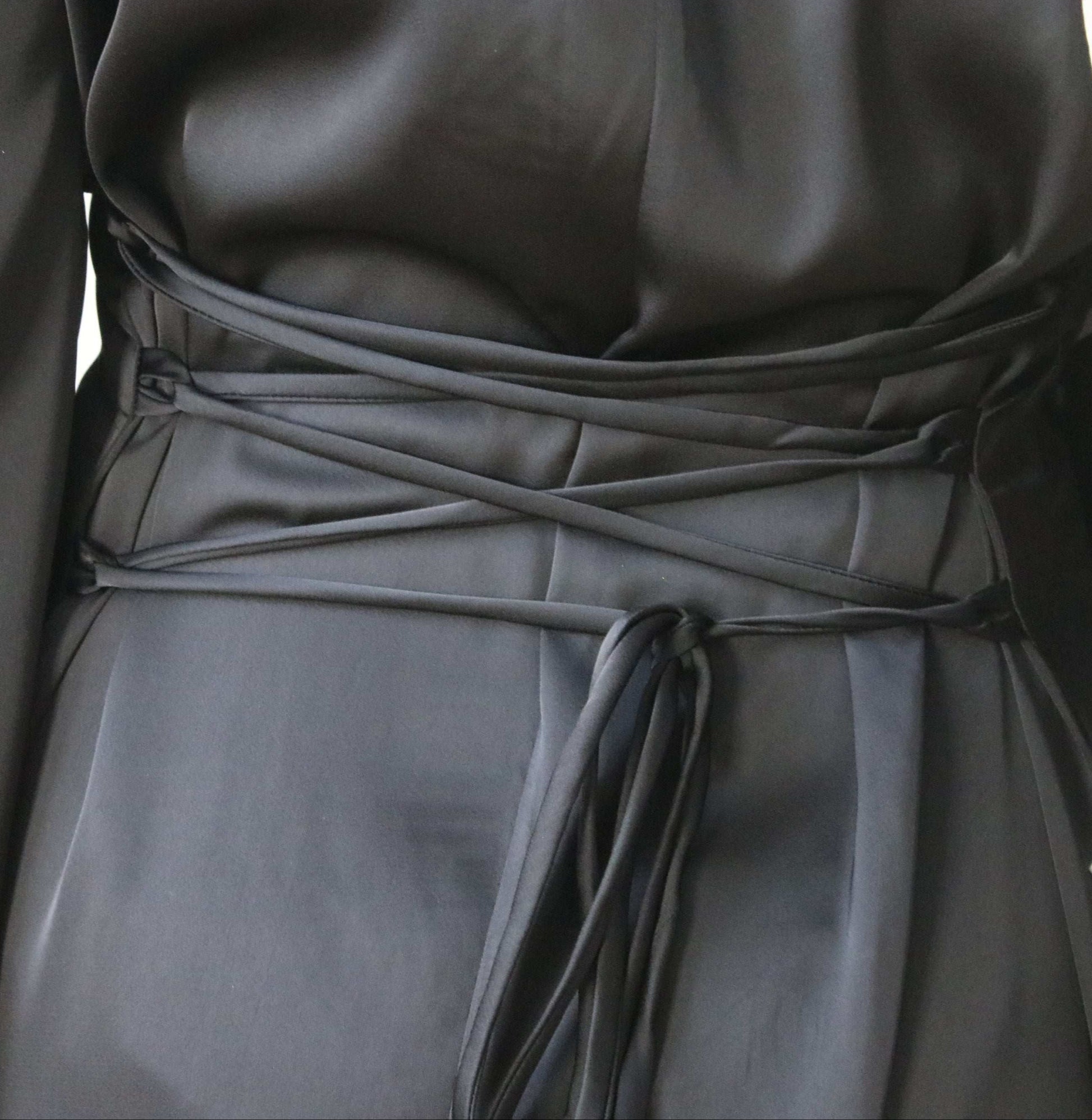 Luxury Long Satin Cape Dress