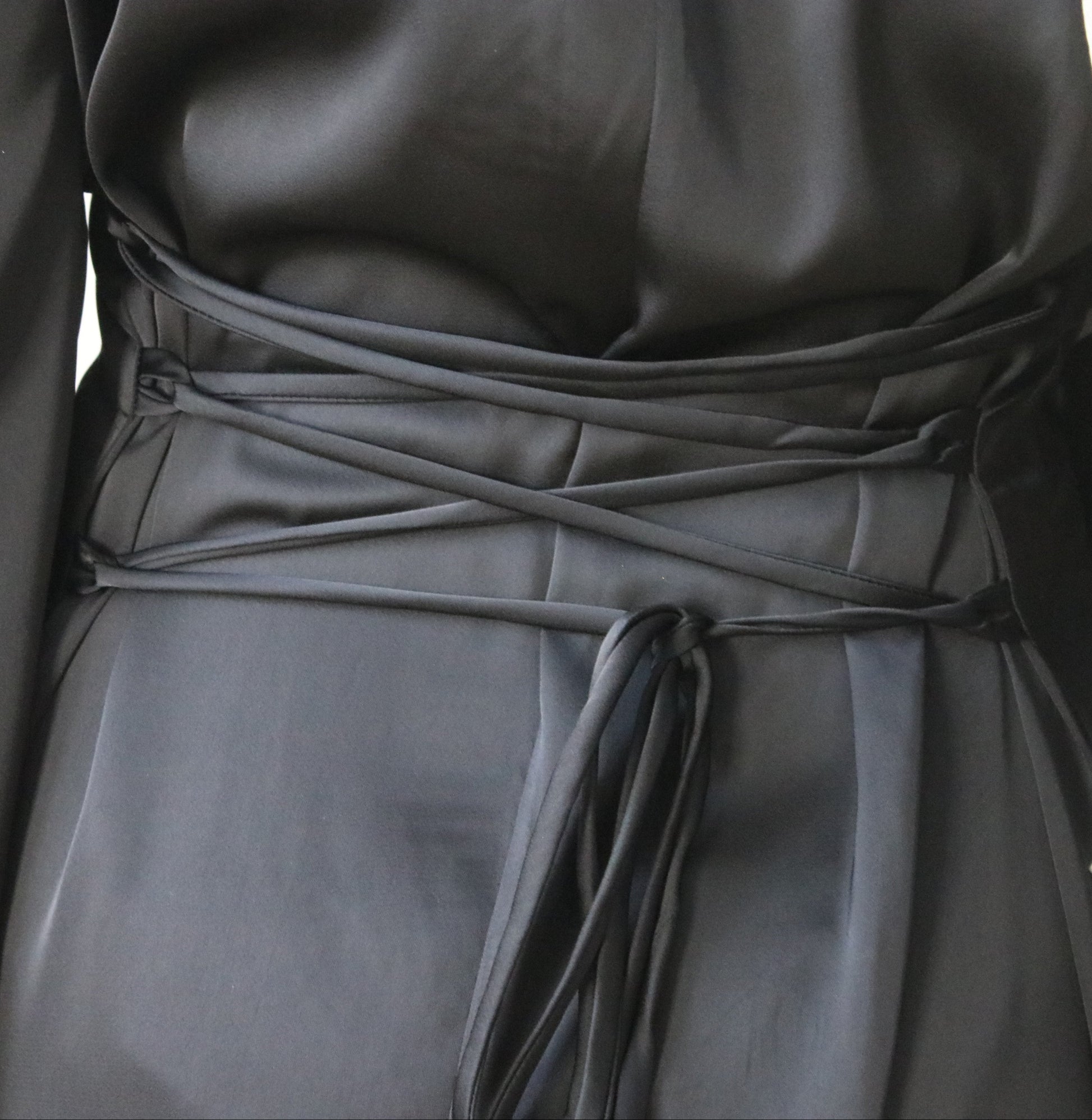 Luxury Long Satin Cape Dress - Nour Modesty